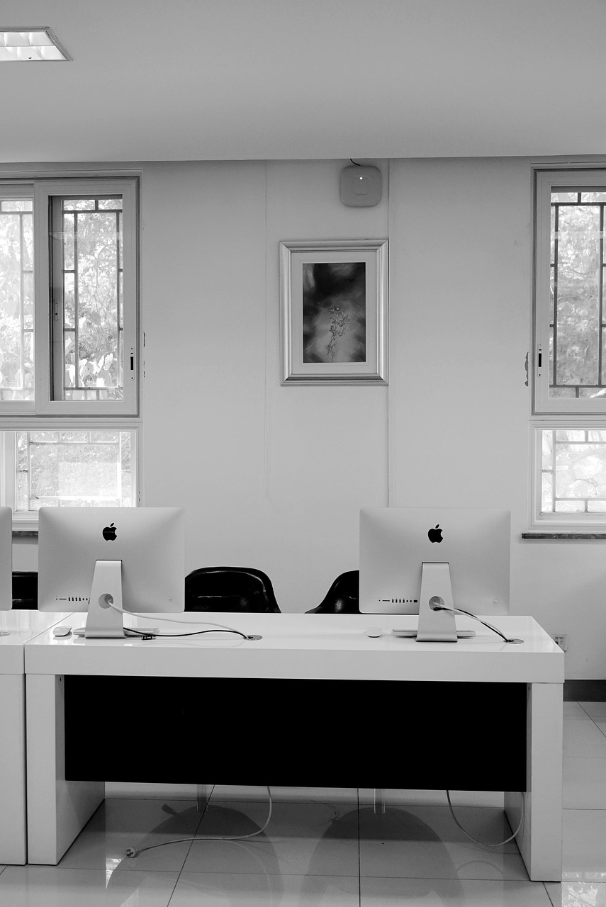 computer, office, modern